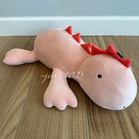 Pink Dinosaur Weighted Plush Throw Pillow - Pillowfort - Picture 10 of 10